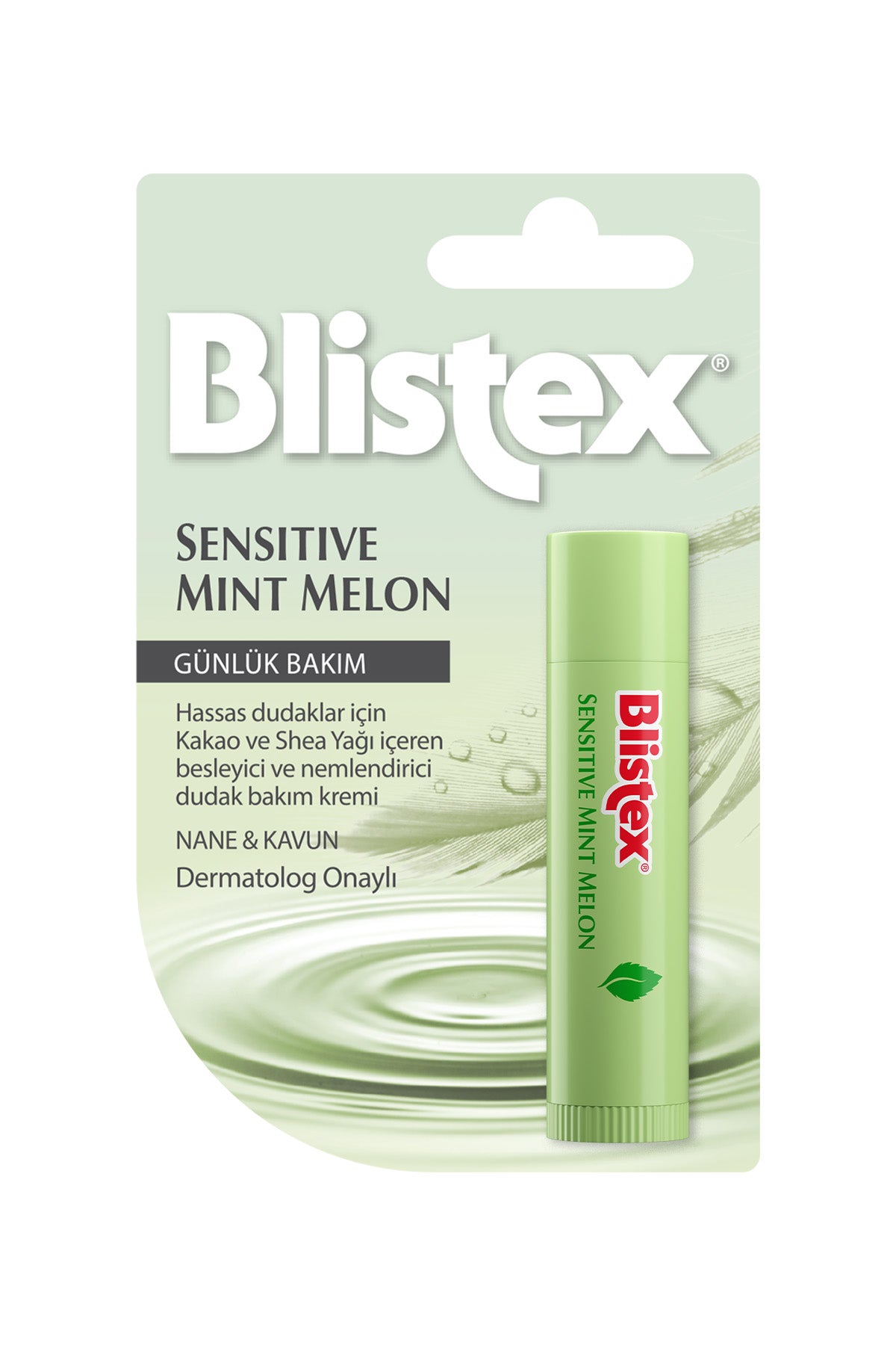 Sensitive Mint Melon - Doğal Nane ve Kavun Özlü Besleyici ve Nemlendirici Dudak Bakım Kremi