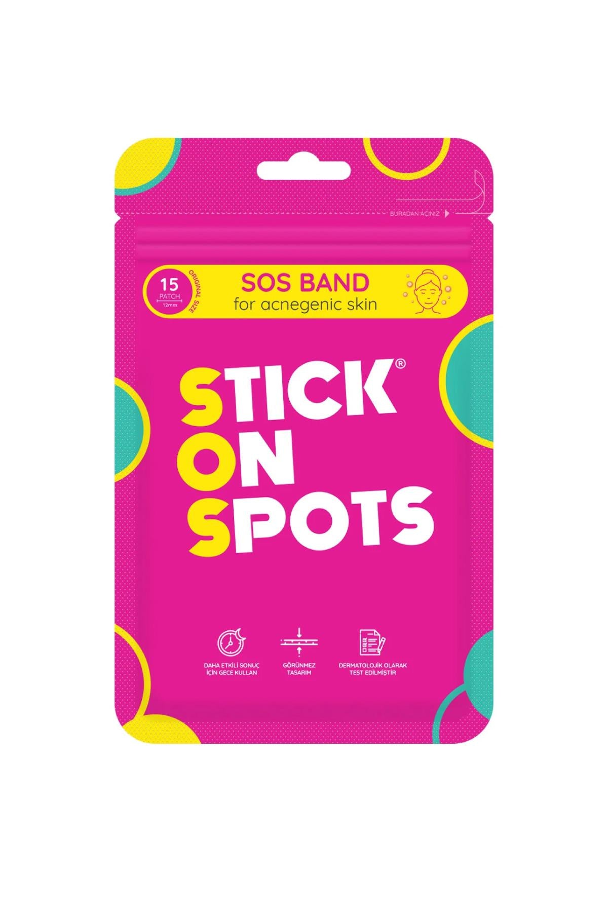 SOS AKNE Bandı 15'li Bant  SOS Bubble Mask 100 ml