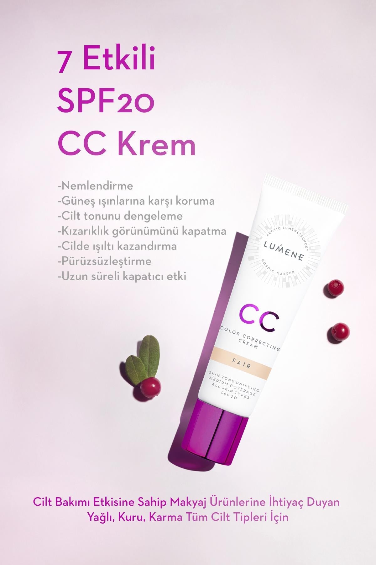 Lumene SPF 20 Renk Eşitleyici ve Aydınlatıcı CC Krem 30 ml