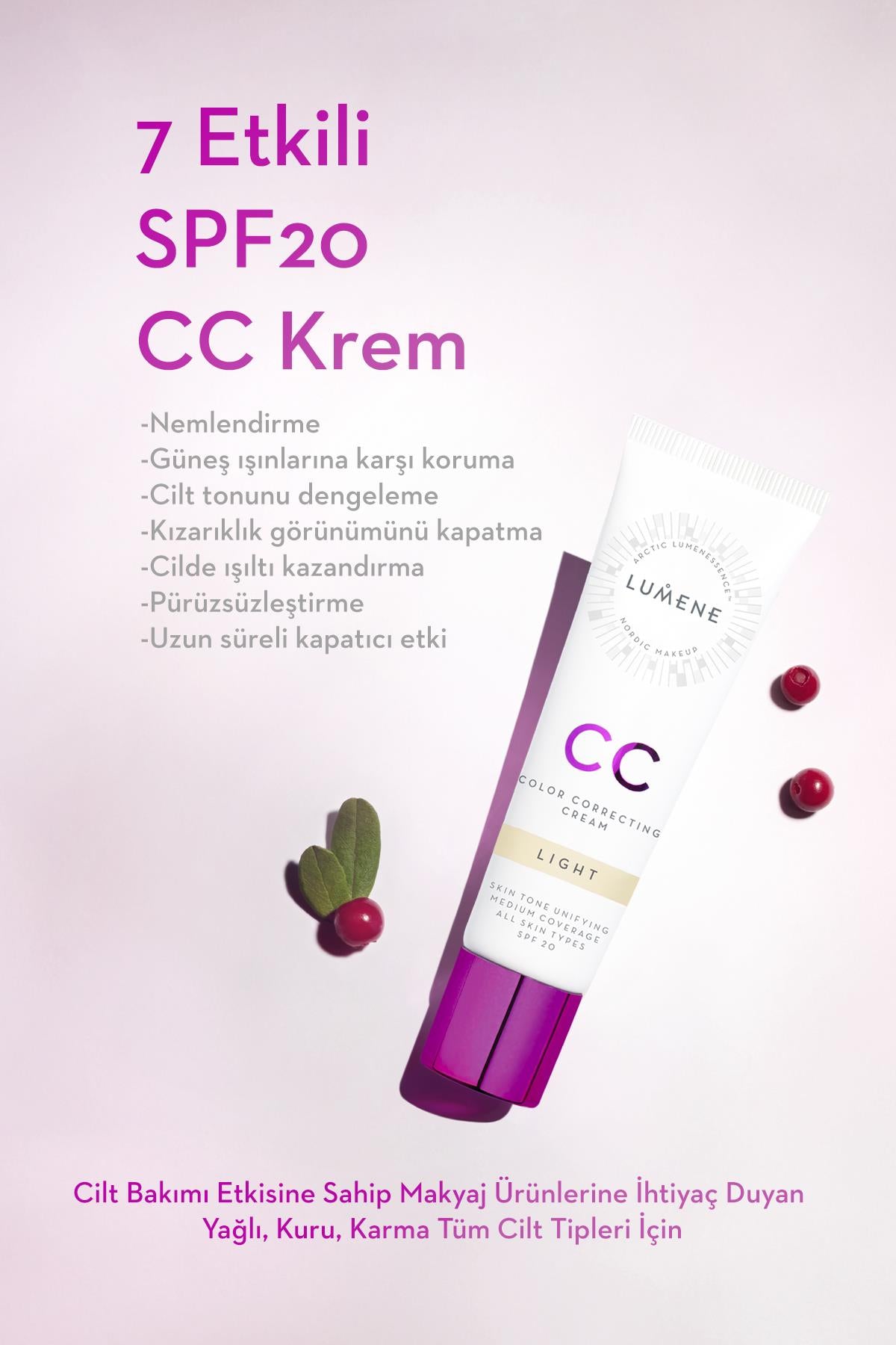 CC Cream Shade Light-7 Etkili Renk Dengeleyici CC Krem SPF 20 Açık