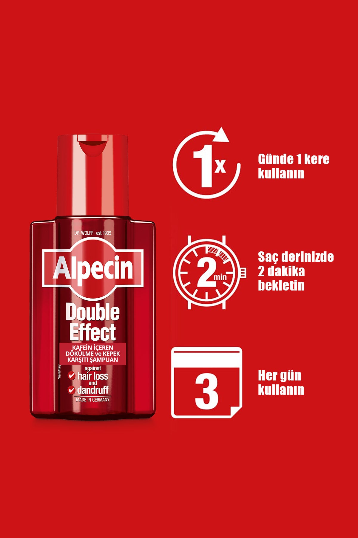 Double Effect Kafeinli Dökülme ve Kepek Karşıtı Şampuan
