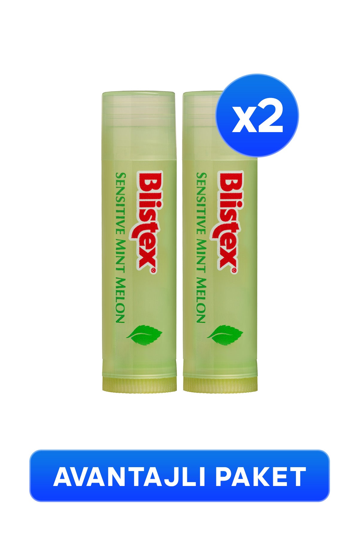 Sensitive Mint Melon - Doğal Nane ve Kavun Özlü Besleyici ve Nemlendirici Dudak Bakım Kremi x2