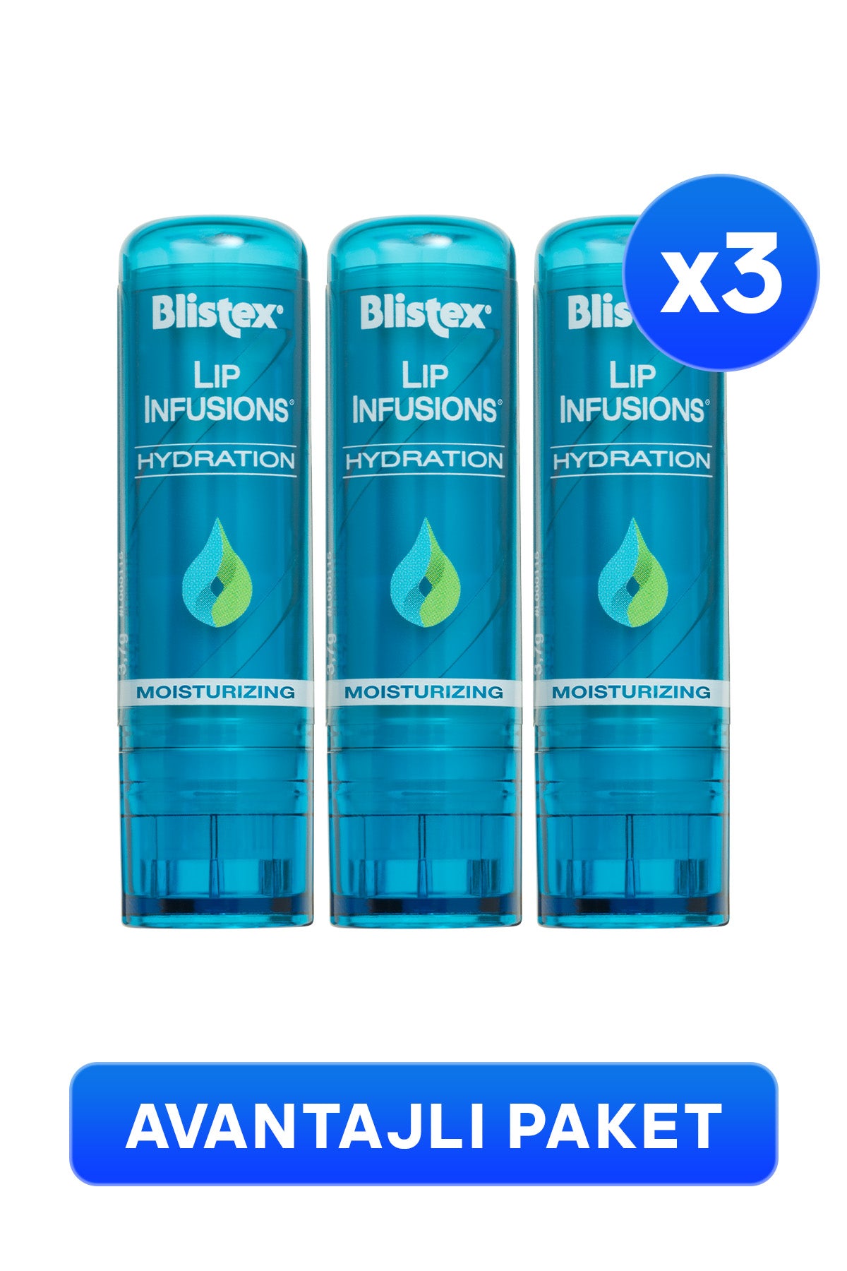 Lip Infusions Hydration - Uzun Süreli Nemlenmeyi Destekleyen Dudak Bakım Kremi X3