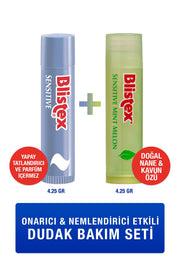 Hassas Dudaklar İçin Yoğun Bakım Sensitive +Sensıtıve Mınt Melon Nemlendirici Kurtarıcı Dudak Kremi 4.25gr