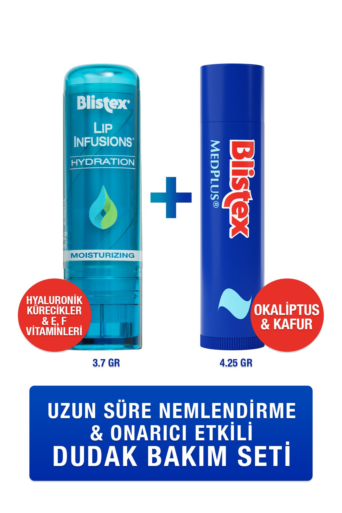 Uzun Süreli Nemlendirici Lip Infusions Hydration+Kuru ve Çatlamış Dudaklara Onarıcı Medplus Stick