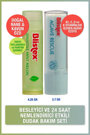 Sensıtıve Mınt Melon Dudak Bakım Kremi 4.25gr + Agave Rescue Nemlendirici Kurtarıcı Dudak Kremi 3.7gr