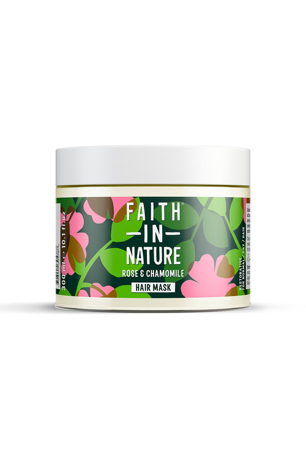 Faith in Nature %99 Doğal Onarıcı Gül & Papatya Saç Bakım Maskesi 300 ml