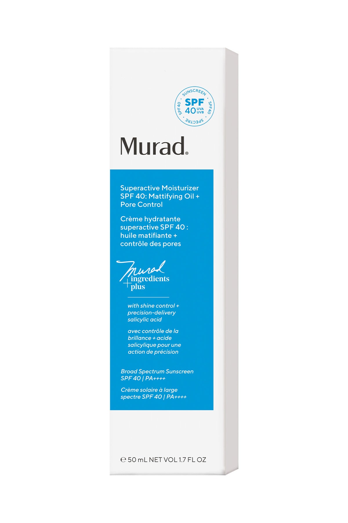 Superactive SPF40 Moisturizer:Mattifying Oil+Pore