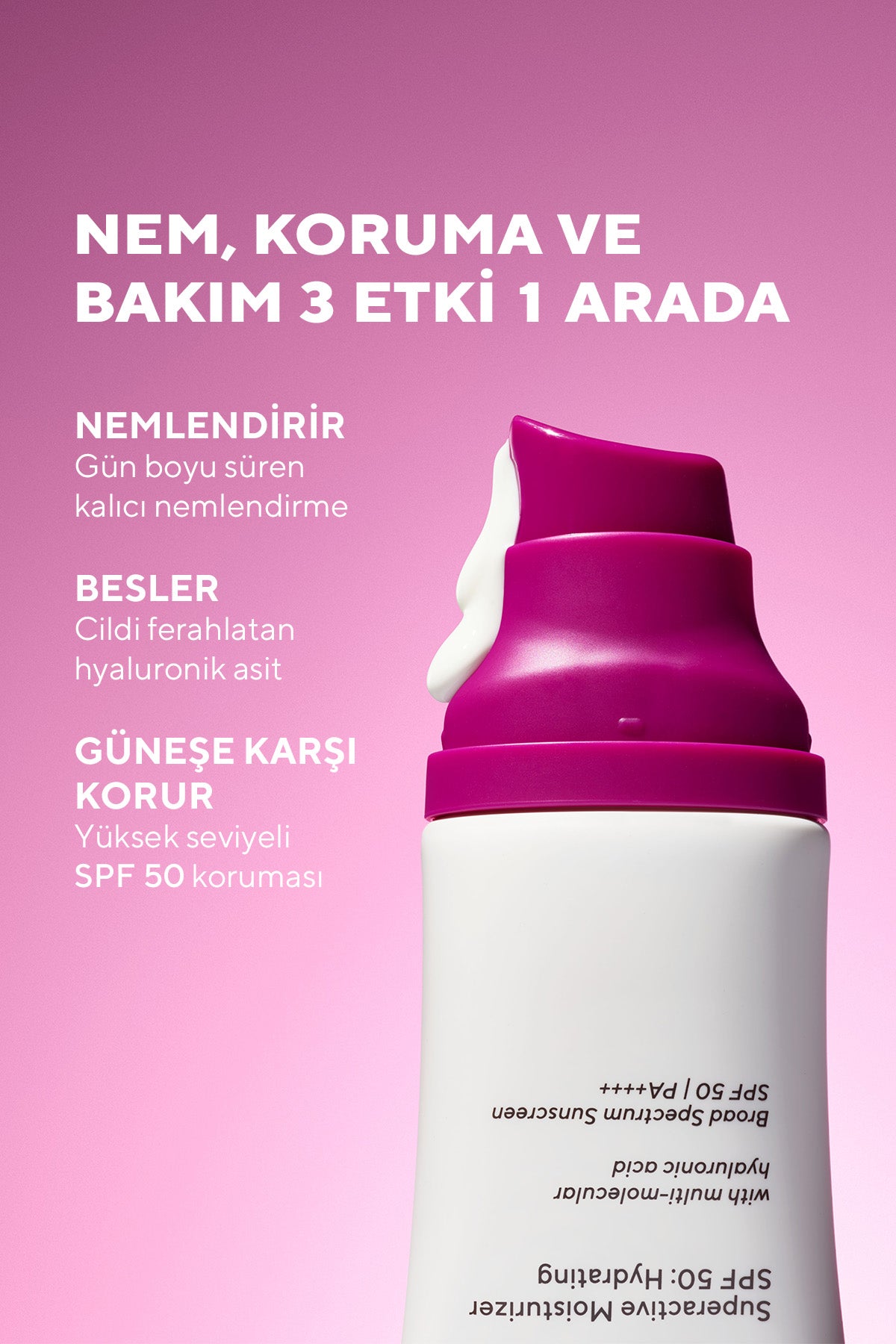 Güneş Koruyucu, Yoğun Nemlendirici Krem SPF 50-Superactive SPF 50 Moisturizer: Hydrating