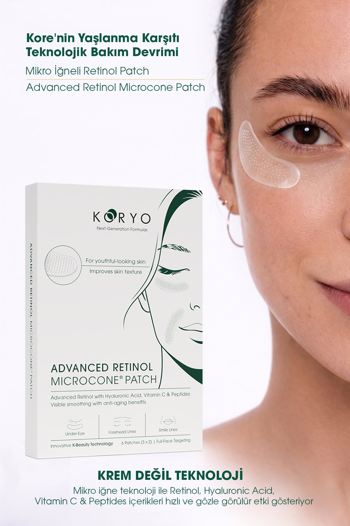 Koryo Advanced Retinol Microcone Patch / Mikroiğneli Göz Altı Bakım Bandı
