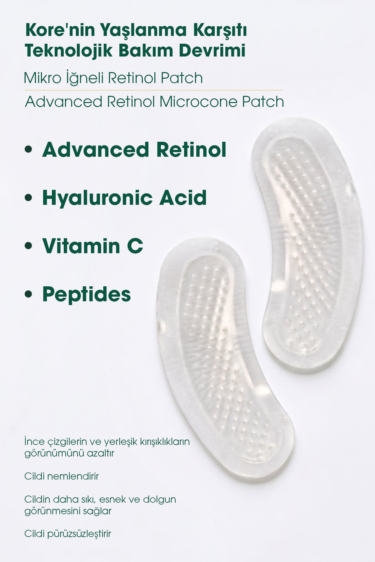 Koryo Advanced Retinol Microcone Patch / Mikroiğneli Göz Altı Bakım Bandı