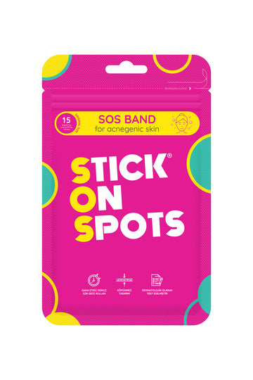 SOS Band - 15 Adet Sivilce/Akne Bandı - Pimple Patch- Hidrokolloid Bant