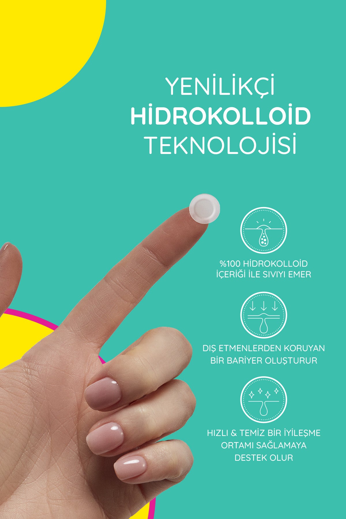 SOS Band - 15 Adet Sivilce/Akne Bandı - Pimple Patch- Hidrokolloid Bant