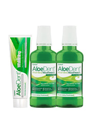 Aloevera Ekstra Beyazlatıcı Diş Macunu100ml +Alkolsüz ve Florürsüz Ağız Bakım Suyu250ml x2