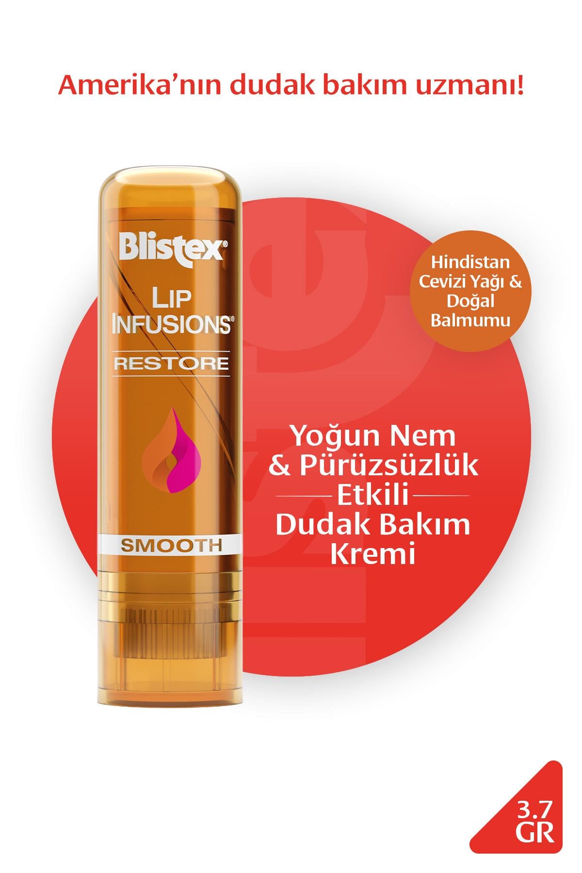 Lip Infusion Restore - Yumuşak ve Pürüzsüz Dudaklar İçin Yenileyici Dudak Bakım Kremi- 3.7gr