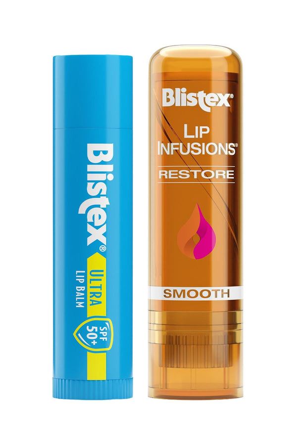 Blistex Ultra SPF50+ ve Lip Infusions Restore Dudak Bakım Seti 4,25 g + 3,7 g