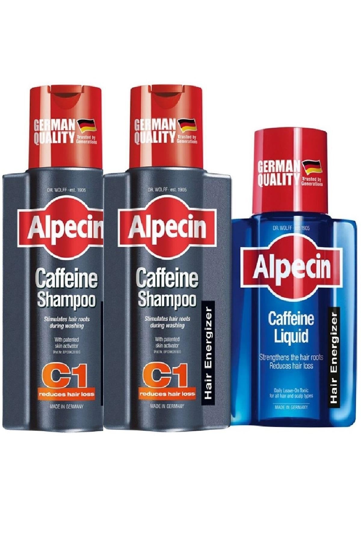 Alpecin C1 Kafein İçeren Dökülme Karşıtı Şampuan 250ML X2 adet + Alpecin Kafein İçeren Dökülme Karşıtı Saç Losyonu 200ML