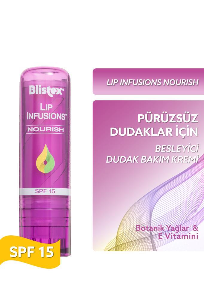Blistex Pürüzsüz Dudaklar için Besleyici Dudak Bakımı Lip Infusions Nourish SPF15 3,7G