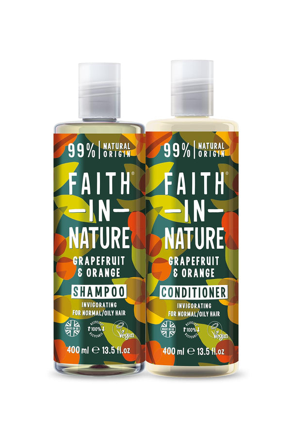 Faith in Nature %99 Doğal Greyfurt & Portakal Tazeleyici Şampuan + Saç Kremi 2 x 400 ml