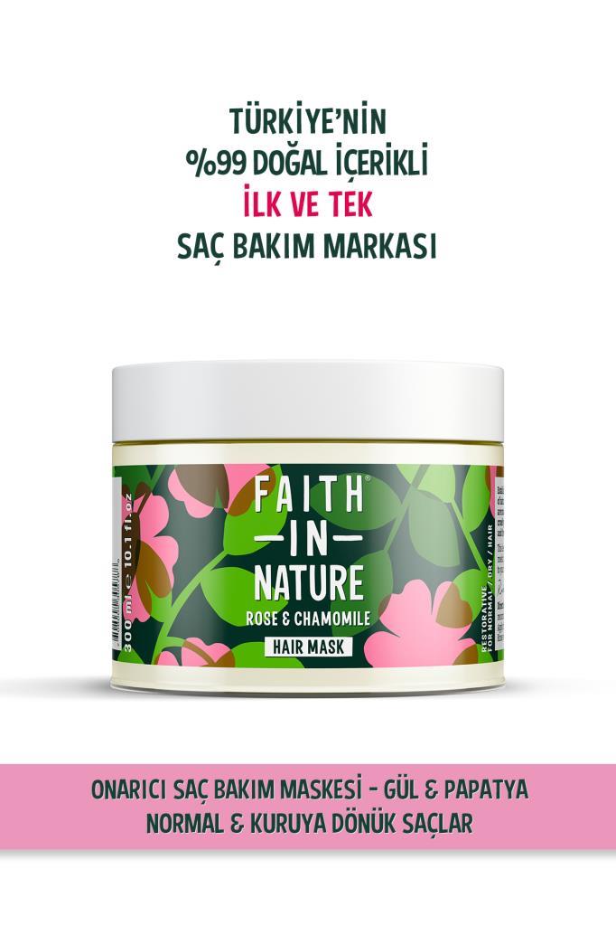 %99 Doğal Onarıcı Saç Bakım Maskesi Gül&Papatya Normal&Kuruya Dönük Saçlar İçin