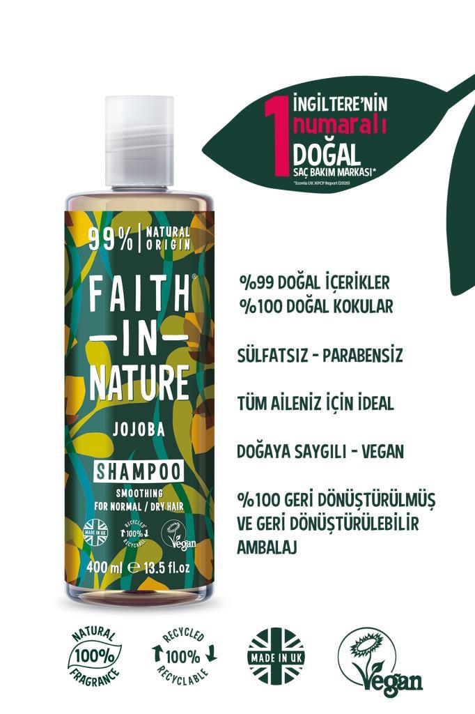 %99 Doğal Pürüzsüzleştirici Şampuan  Jojoba Normal&Kuruya Dönük Saçlar İçin