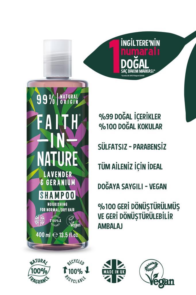 %99 Doğal Rahatlatıcı Şampuan Lavanta&Sardunya Normal&Kuruya Dönük Saçlar İçin