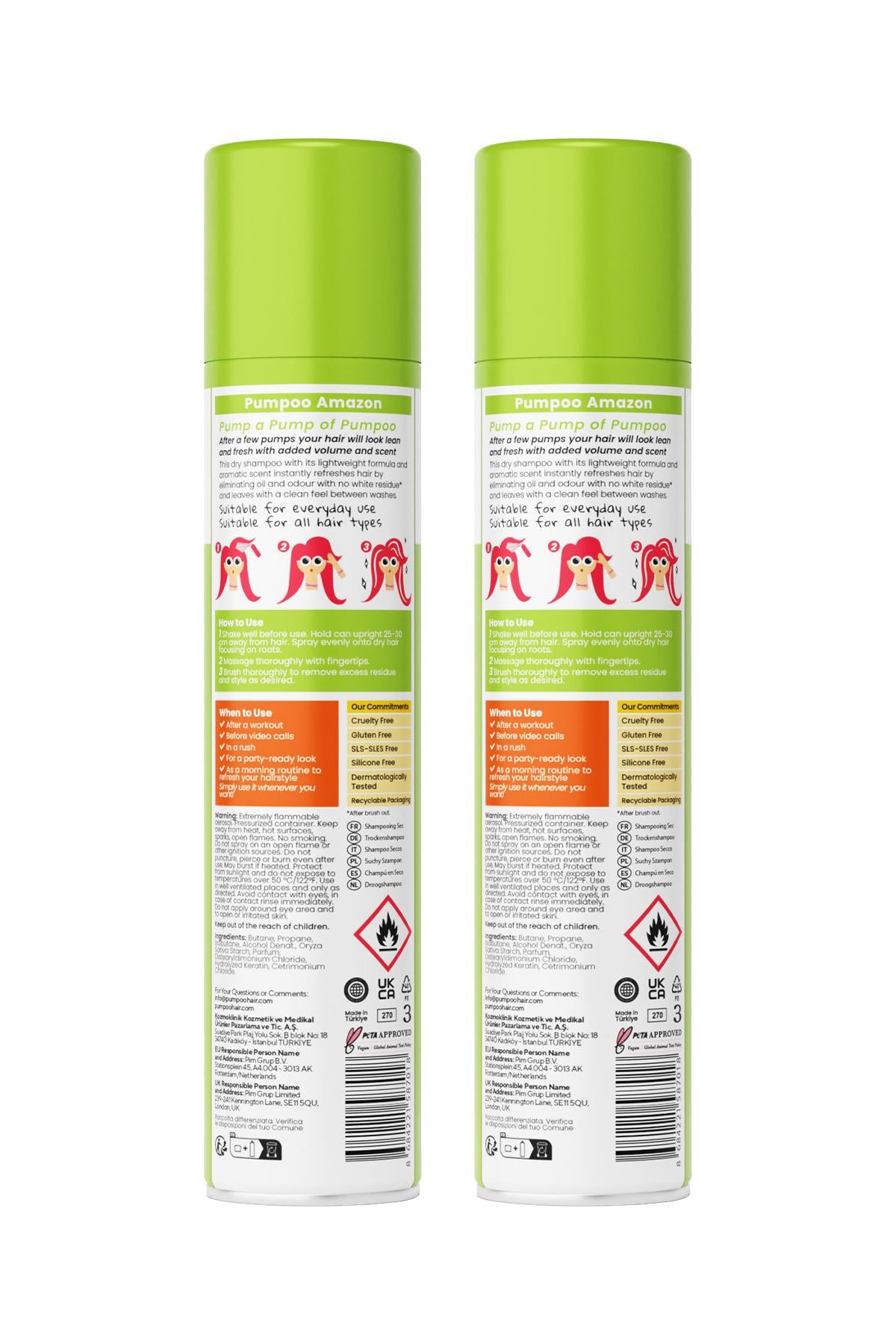 Amazon Powder Kuru Şampuan 200 ml | Ferah Saç Görünümü | Kalıntı Bırakmaz X2 Adet