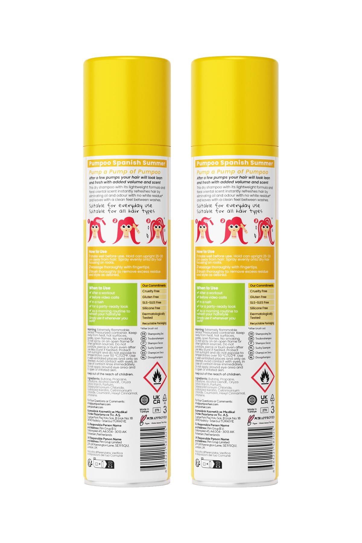 Spanish Summer Kuru Şampuan 200 ml | Ferah Saç Görünümü | Kalıntı Bırakmaz X2 Adet