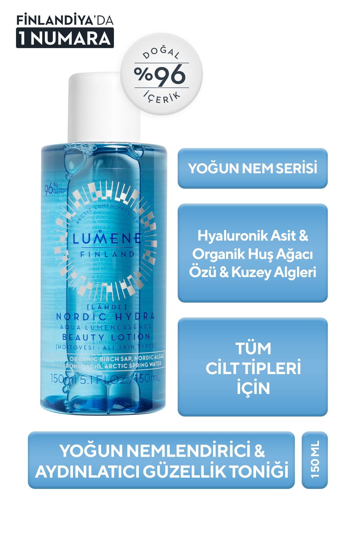 Aqua Lumenessence Beauty Lotion-Kutup Kaynak Suyu İçeren Yoğun Nemlendirici&Aydınlatıcı Tonik 150ML