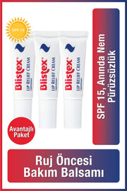 Lip Relief Cream - SPF 15 Rahatlatıcı Dudak Bakım Kremi X3