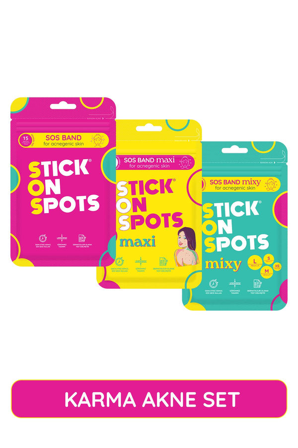 Stick On Spots SOS Band Hydrocolloid Pimple Patch Mixed Set 15 + 6 + 24 Patches
