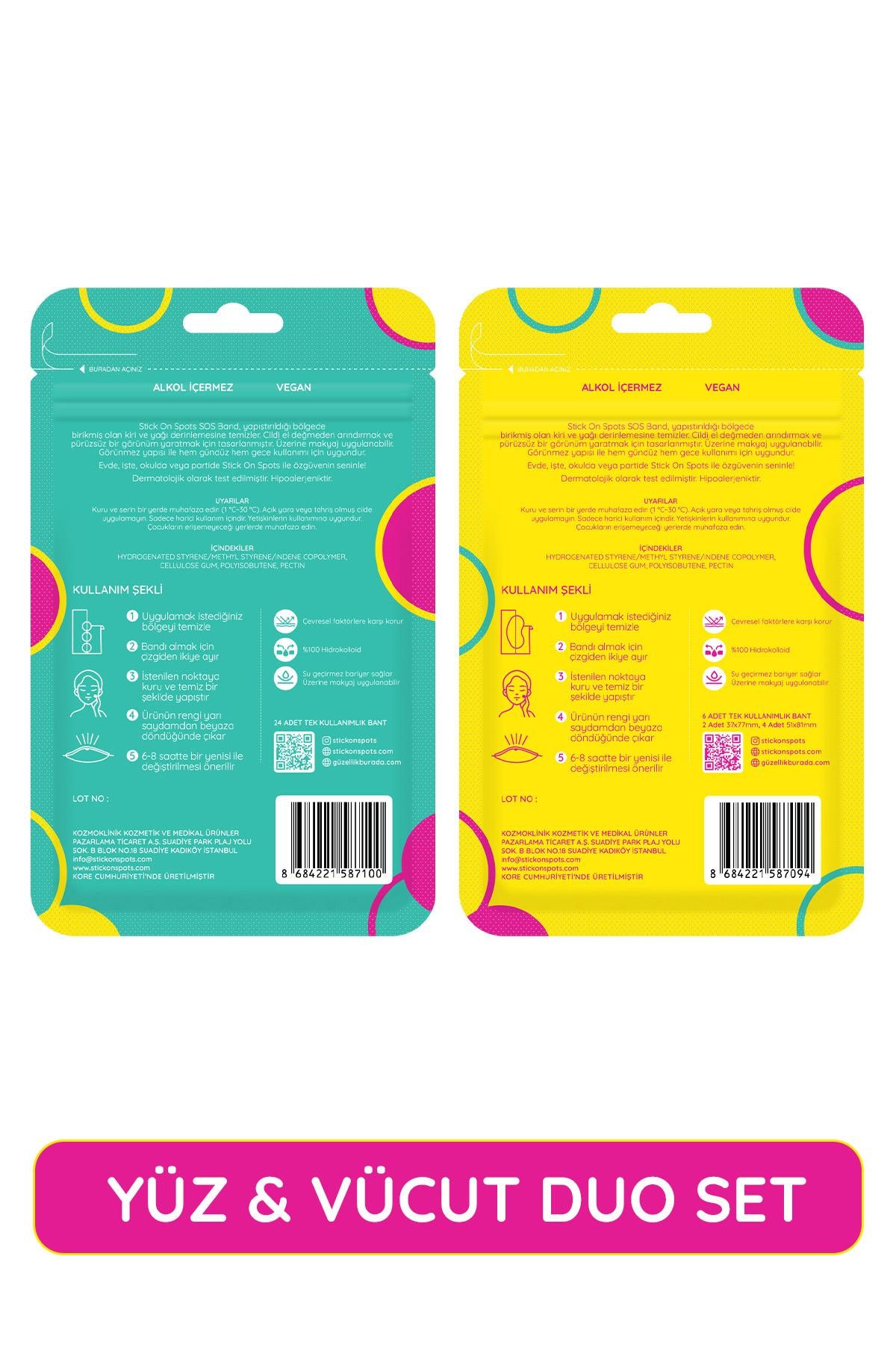 SOS Band Maxi (6’lı) & Mixy (24’lü) %100 Hidrokolloid Sivilce/Akne Bandı