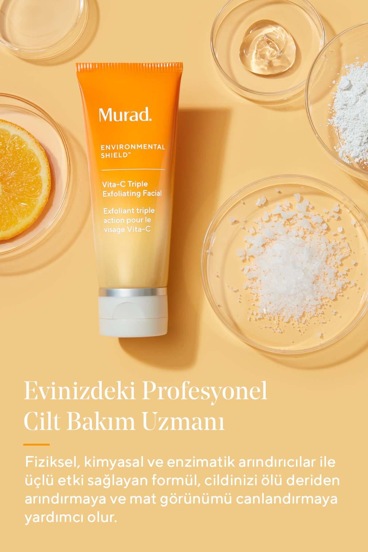 Vita-C Triple Exfoliating Facial - Altın ile Kapsüle Edilmiş C Vitamini İçeren Cilt Yenileyici Profesyonel Ev Peelingi