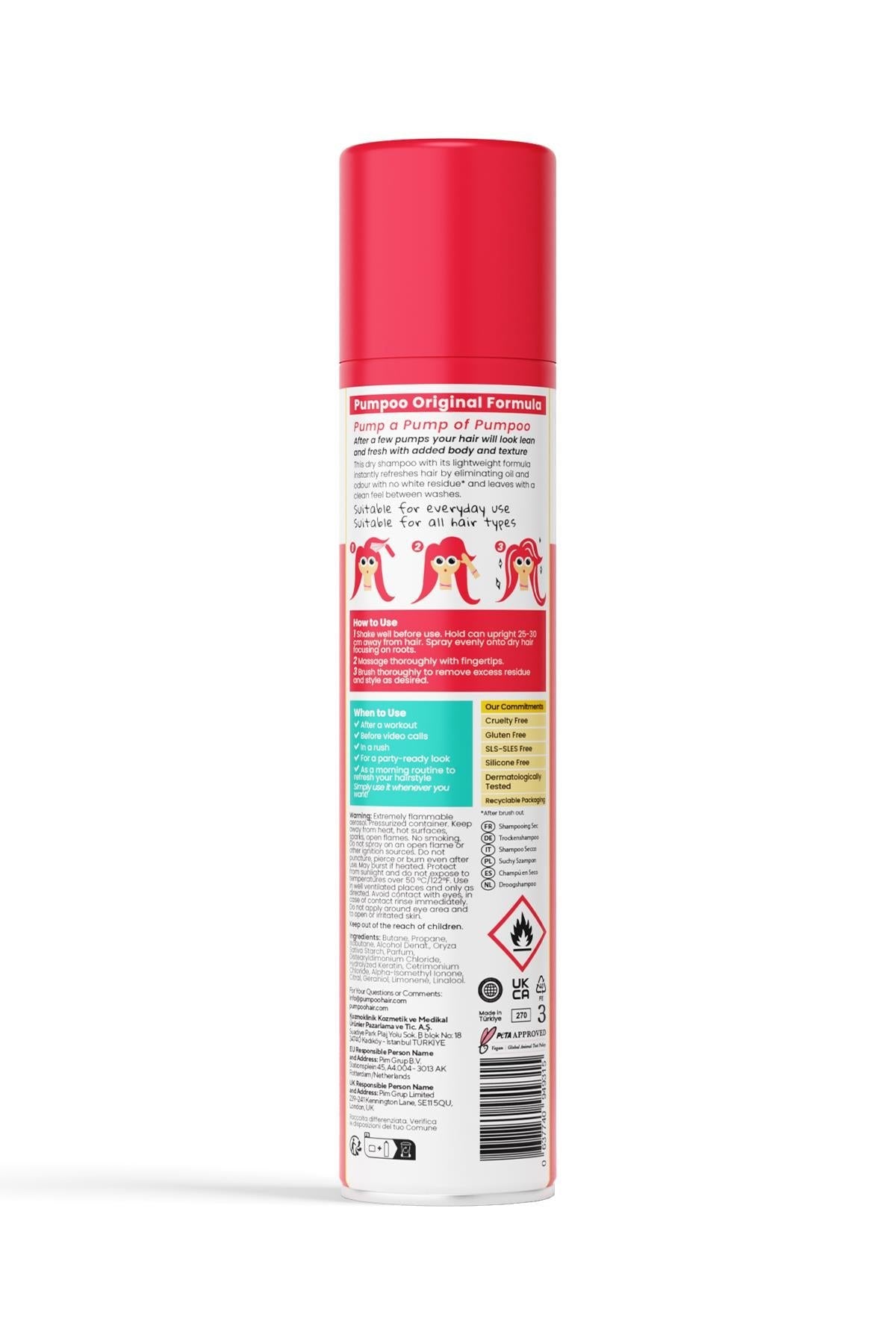 Original Dry Shampoo - Original Kuru Şampuan 200 ml | Ferah Saç Görünümü | Beyaz Kalıntı Bırakmaz