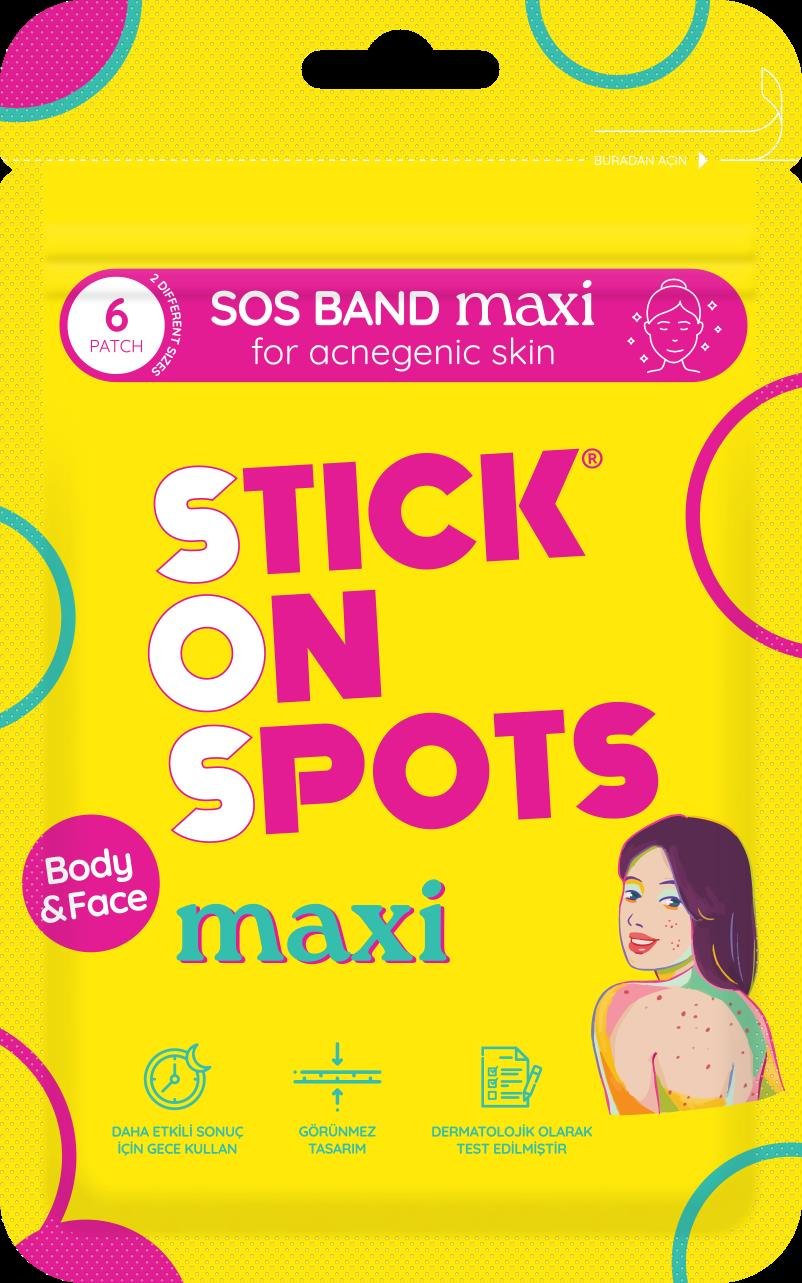Stick On Spots SOS Band Original + Maxi Hydrocolloid Pimple Patch Set 15 + 6 Patches