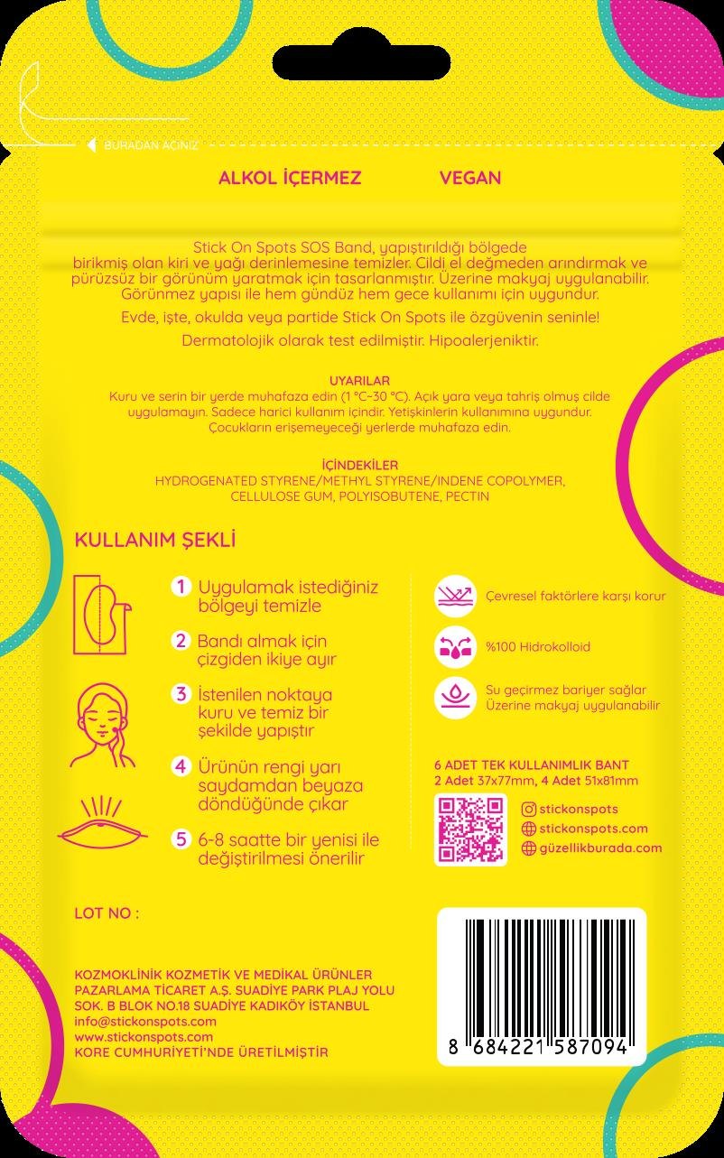 Stick On Spots SOS Band Original + Maxi Hydrocolloid Pimple Patch Set 15 + 6 Patches