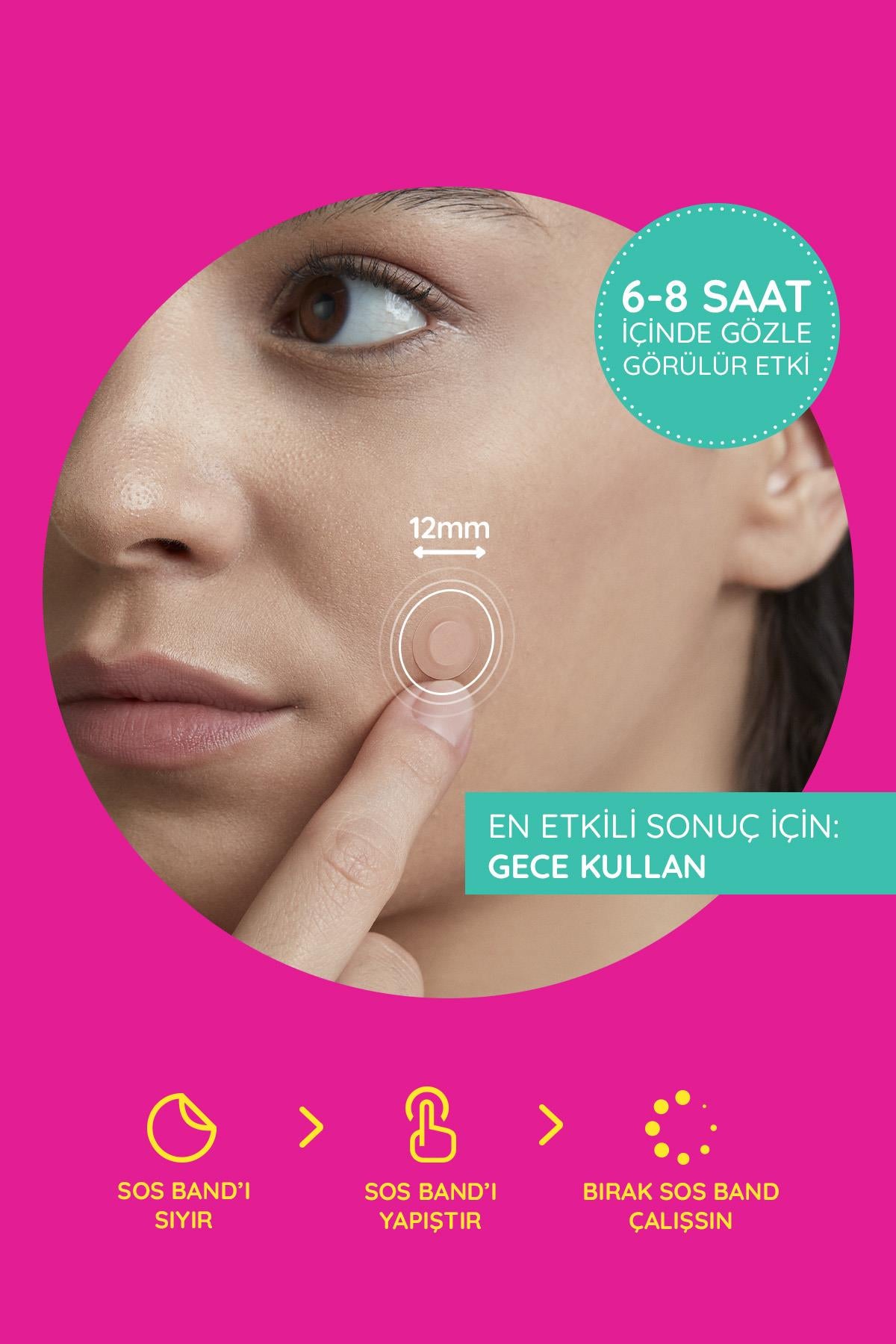 Stick On Spots SOS Band Original Hydrocolloid Pimple Patches 15 Patches x6