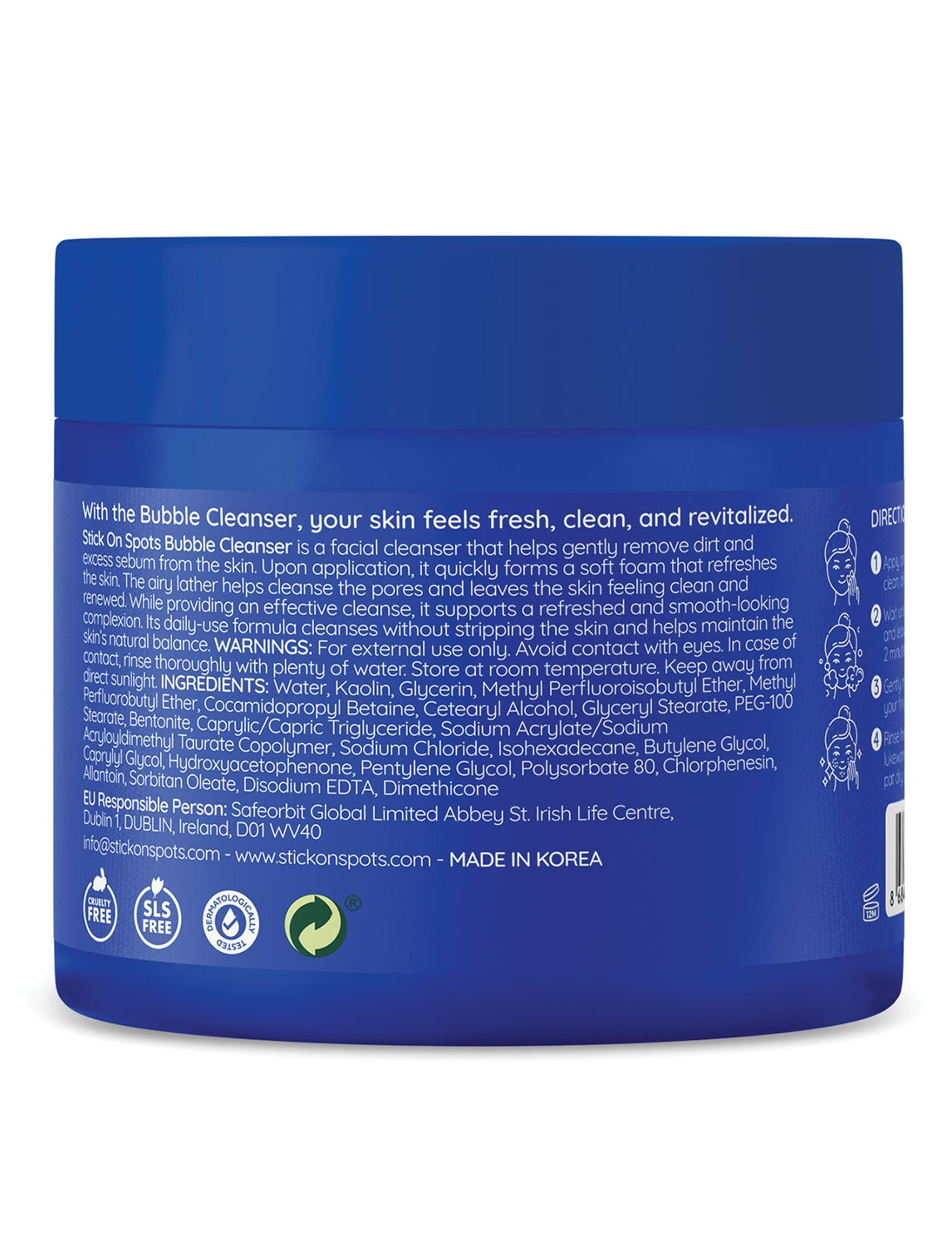 Stick On Spots Bubble Mask Cleanser - arka etiket