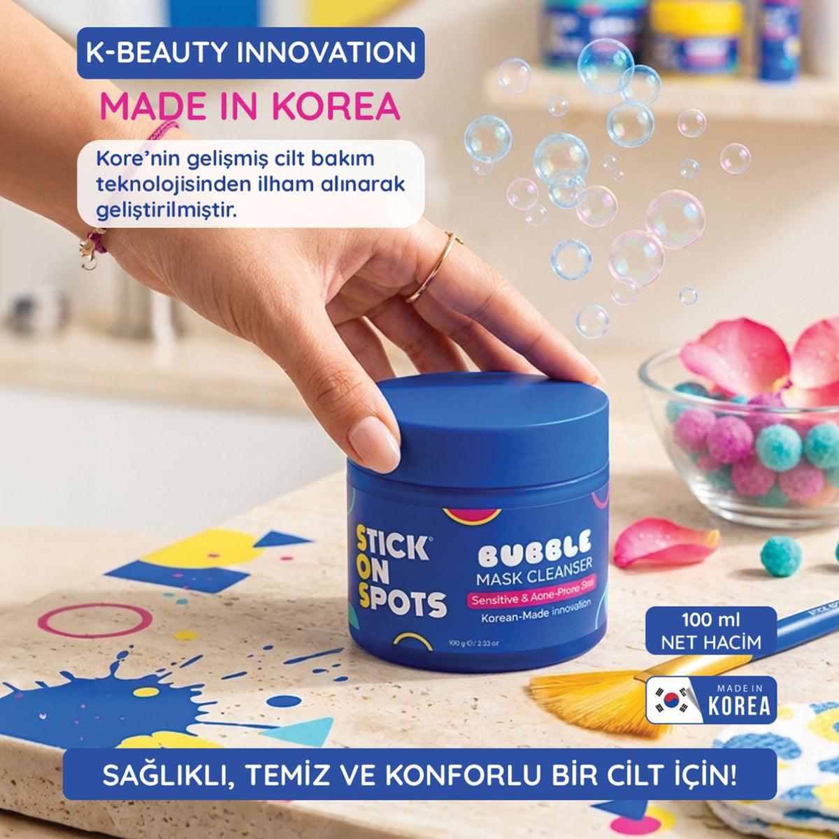 Stick On Spots Bubble Mask Cleanser - K-Beauty innovation, made in Korea