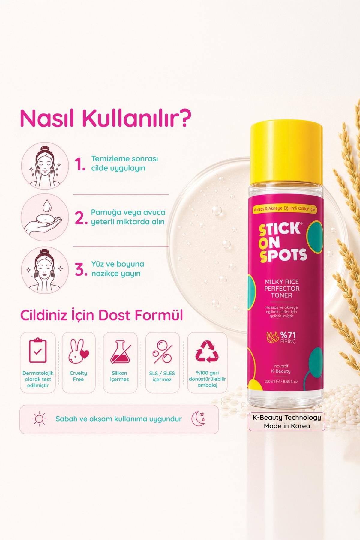 SOS Milky Rice %71 Pirinç Özlü Aydınlatıcı Tonik