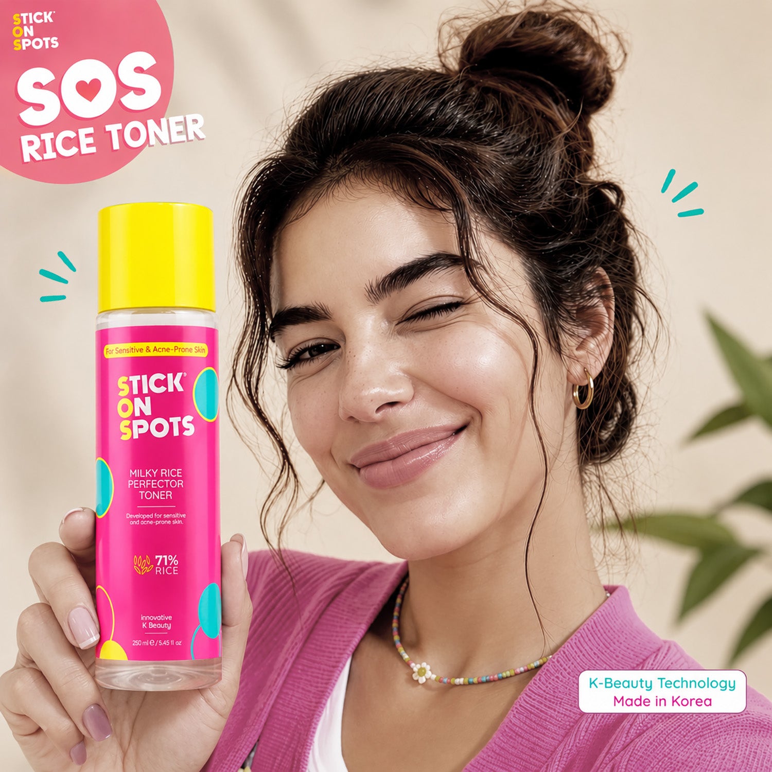 SOS Milky Rice Toner kullanım - model