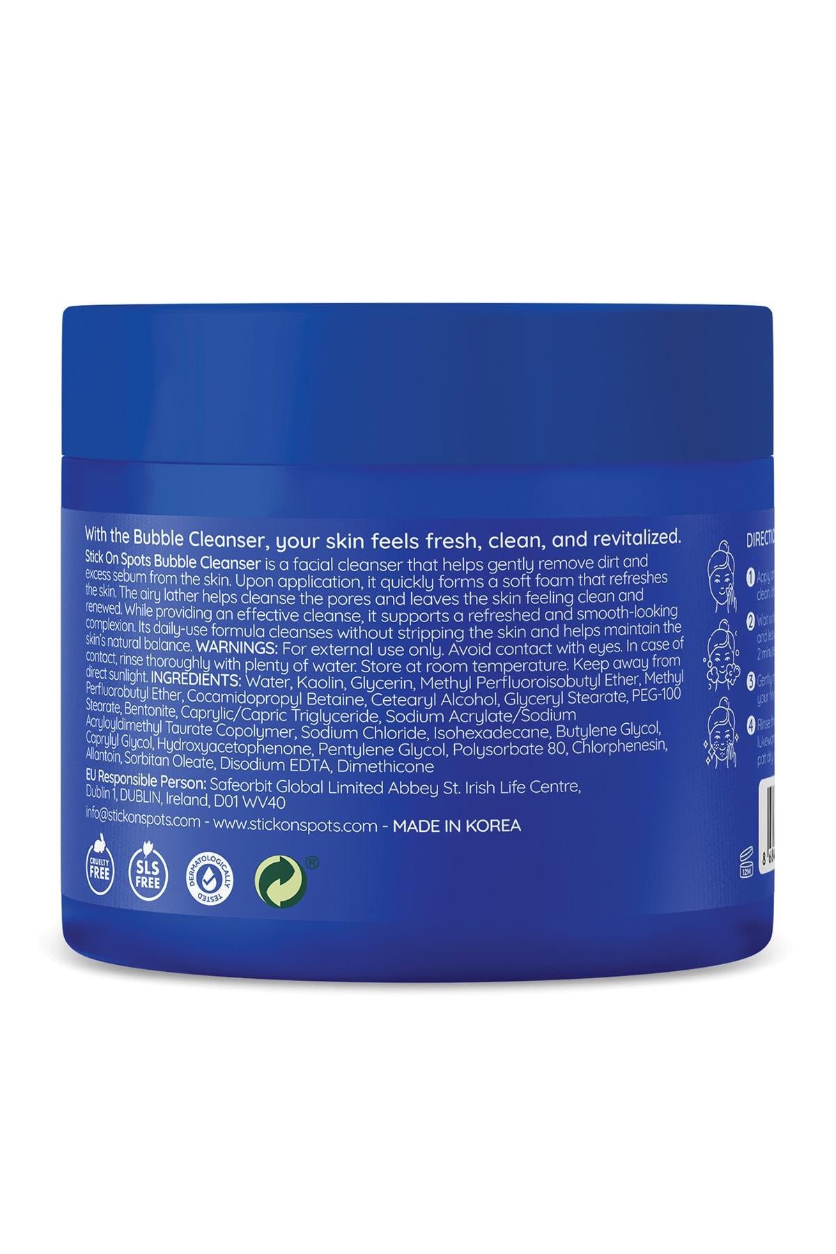 Stick On Spots Bubble Mask Cleanser - (Stick On Spots Köpüren Kil Maskesi ve Yüz Temizleyici)
