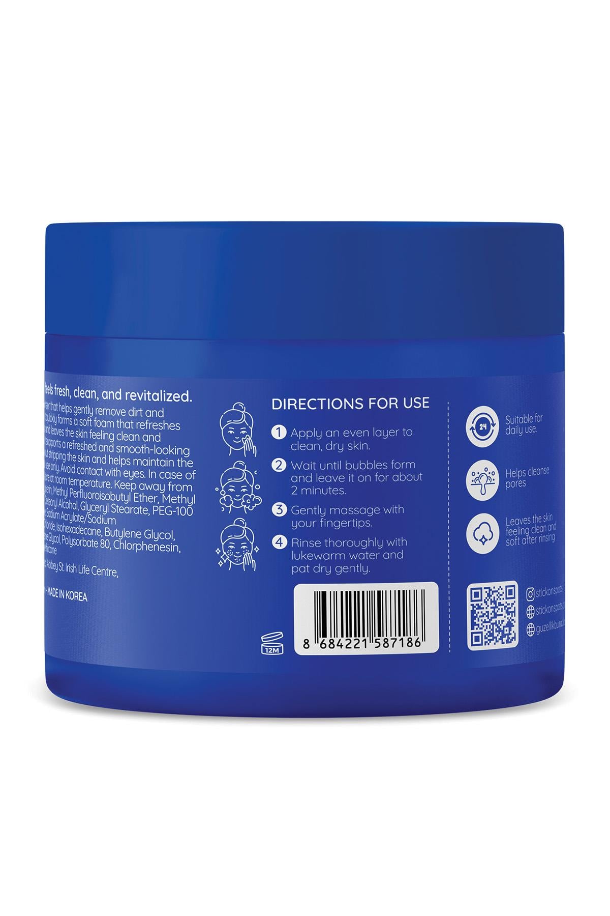 Stick On Spots Bubble Mask Cleanser - (Stick On Spots Köpüren Kil Maskesi ve Yüz Temizleyici)