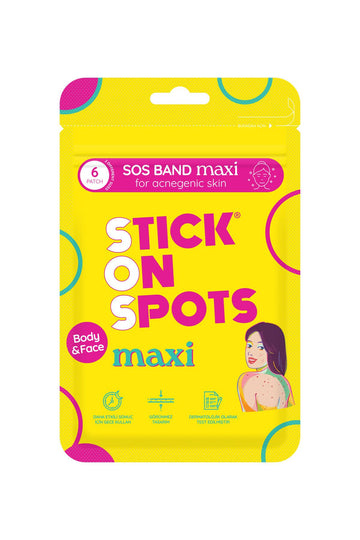 SOS Maxi - 6 Adet Vücut&Yüz Sivilce/Akne Bandı - Pimple Patch - Hidrokolloid Bant