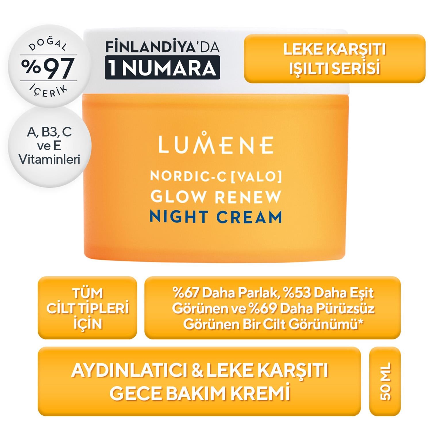 Uykuda Aydınlatıcı & Leke Karşıtı Bakım Kremi