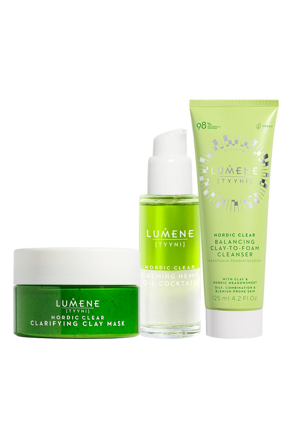 Lumene Vegan Purifying Acne Kit 100 ml + 30 ml + 125 ml